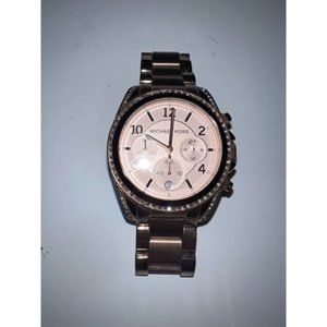 Michael Kors Blair Womens Rose Gold All Stainless Steel Analog Wristwatch